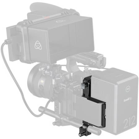 SmallRig 5226 -zestaw z mocowaniem na pręty do montażu akumulatora V-Mount - przykład użycia